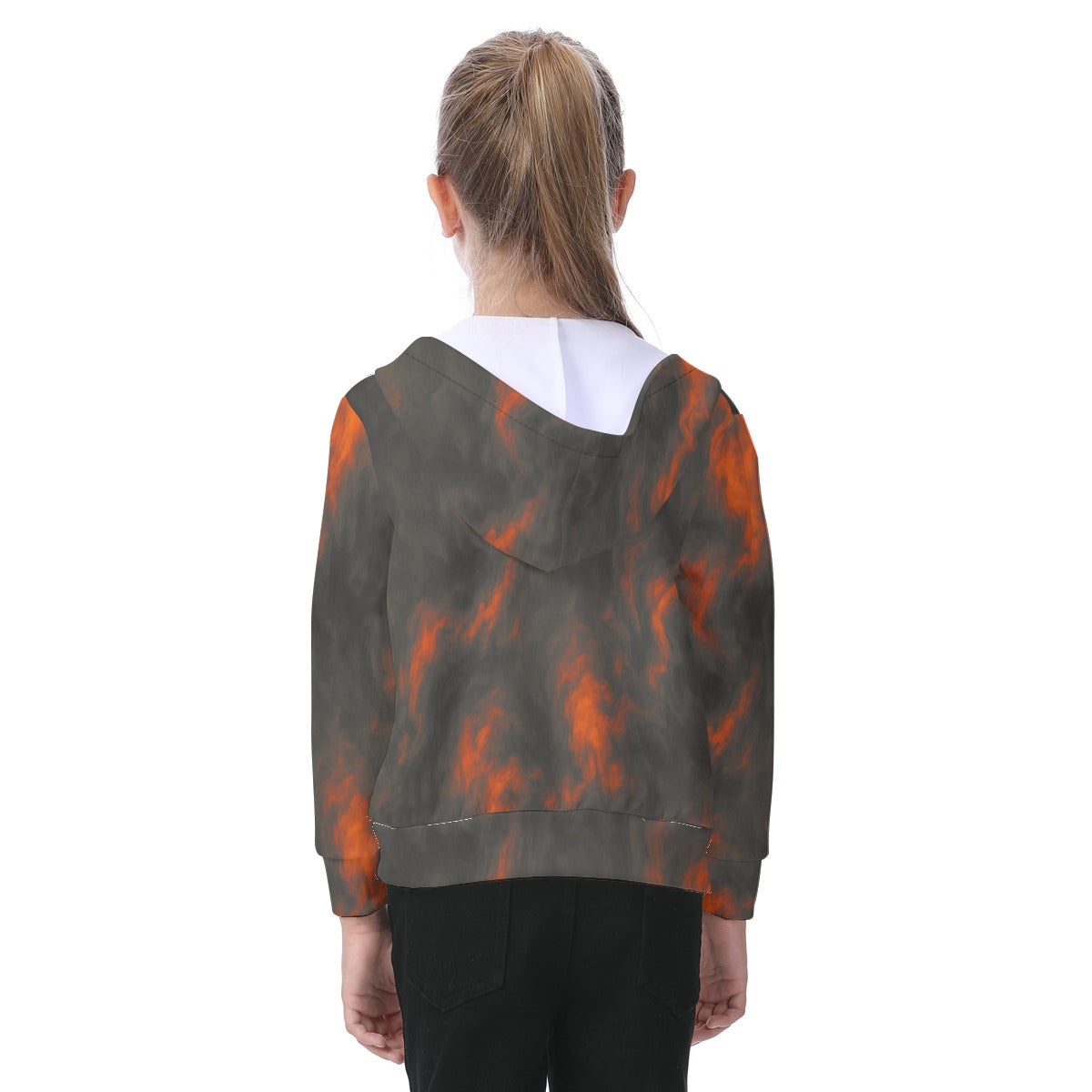 Unisex Kid's Zip-up Hoodie With Patch Pocket