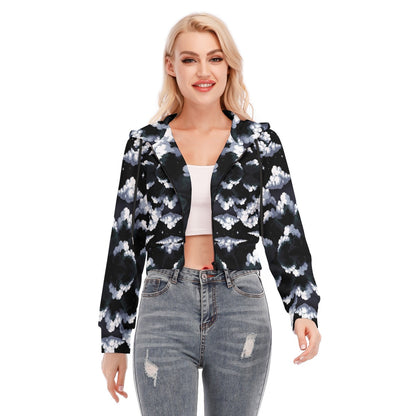 Women's Crop Top Hoodie With Zipper Closure