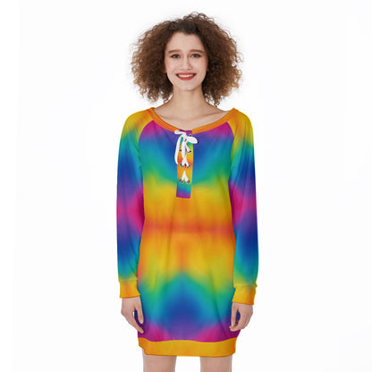 Women's Lace-Up Sweatshirt