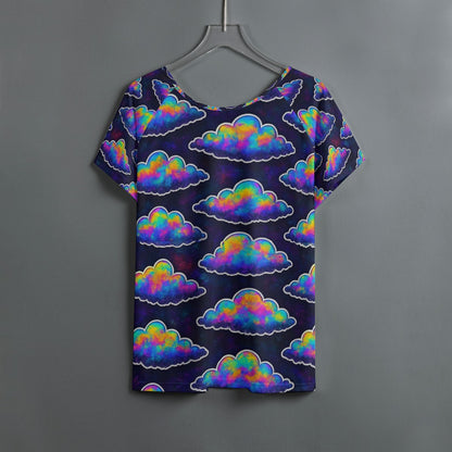 Women's Round Neck T-shirt With Raglan Sleeve