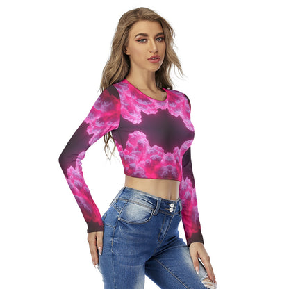 Women's Round Neck Crop Top T-Shirt
