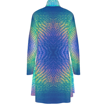 Women's High Neck Dress With Long Sleeve