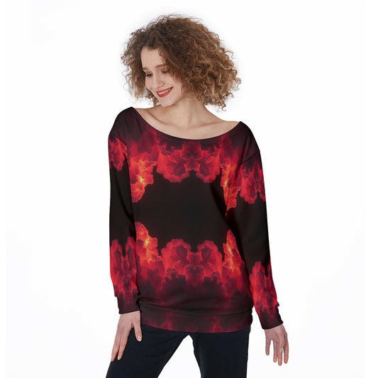 Women's Off-Shoulder Sweatshirt