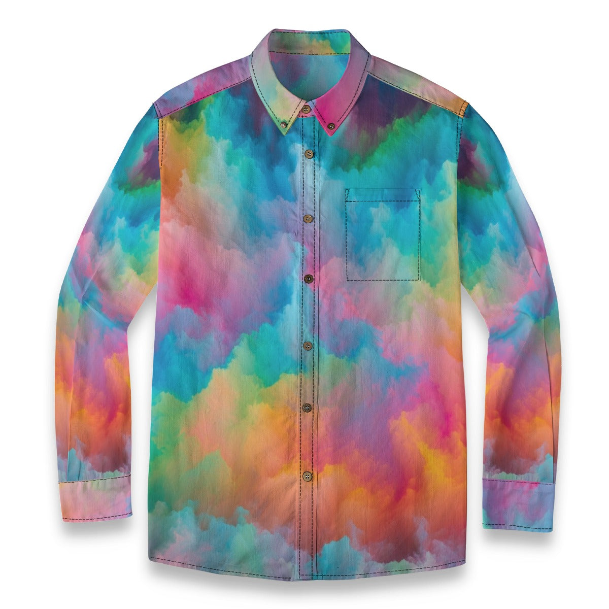 Men's Casual Lapel Long Sleeve Shirt|125GSM Cotton