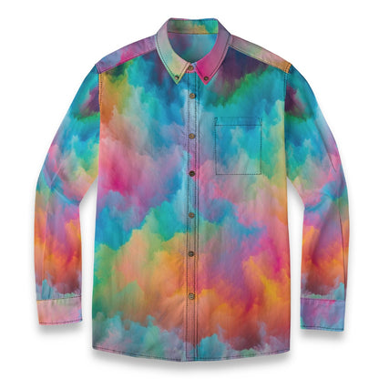 Men's Casual Lapel Long Sleeve Shirt|125GSM Cotton