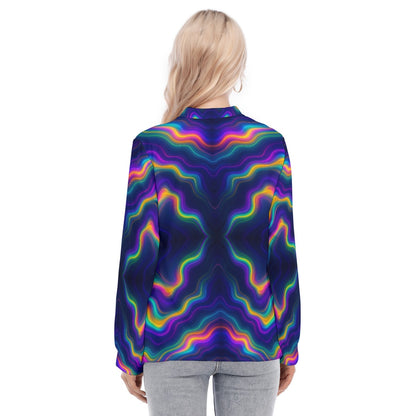 Women's Long Sleeve Blouse With Button Closure