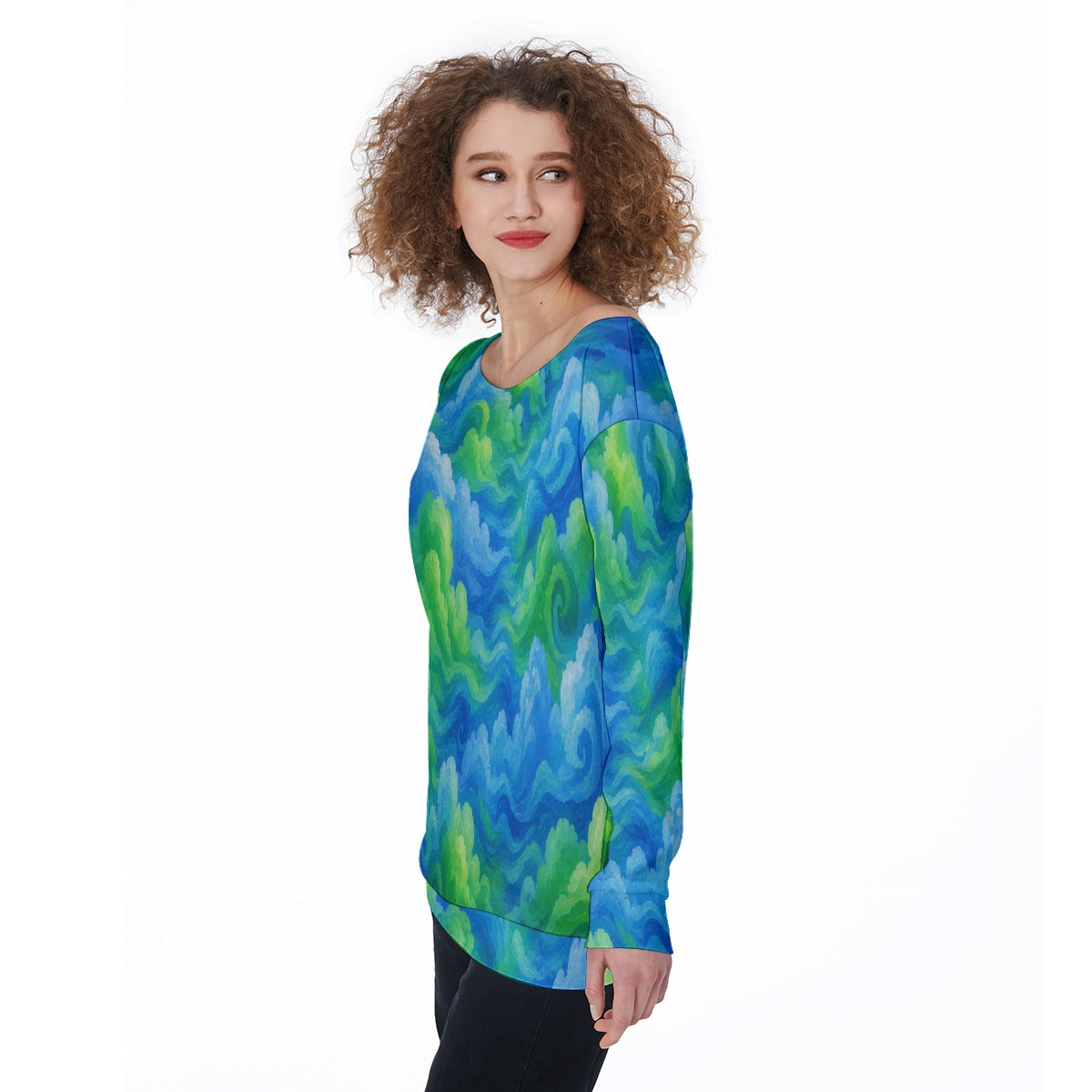 Women's Off-Shoulder Sweatshirt