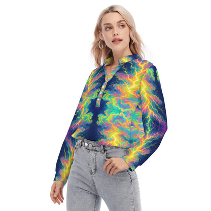 Women's Long Sleeve Blouse With Button Closure