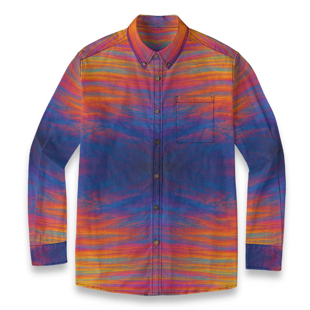Men's Casual Lapel Long Sleeve Shirt|125GSM Cotton