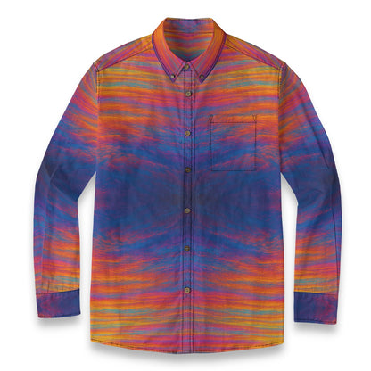 Men's Casual Lapel Long Sleeve Shirt|125GSM Cotton