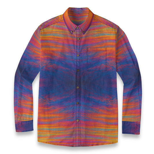 Men's Casual Lapel Long Sleeve Shirt|125GSM Cotton