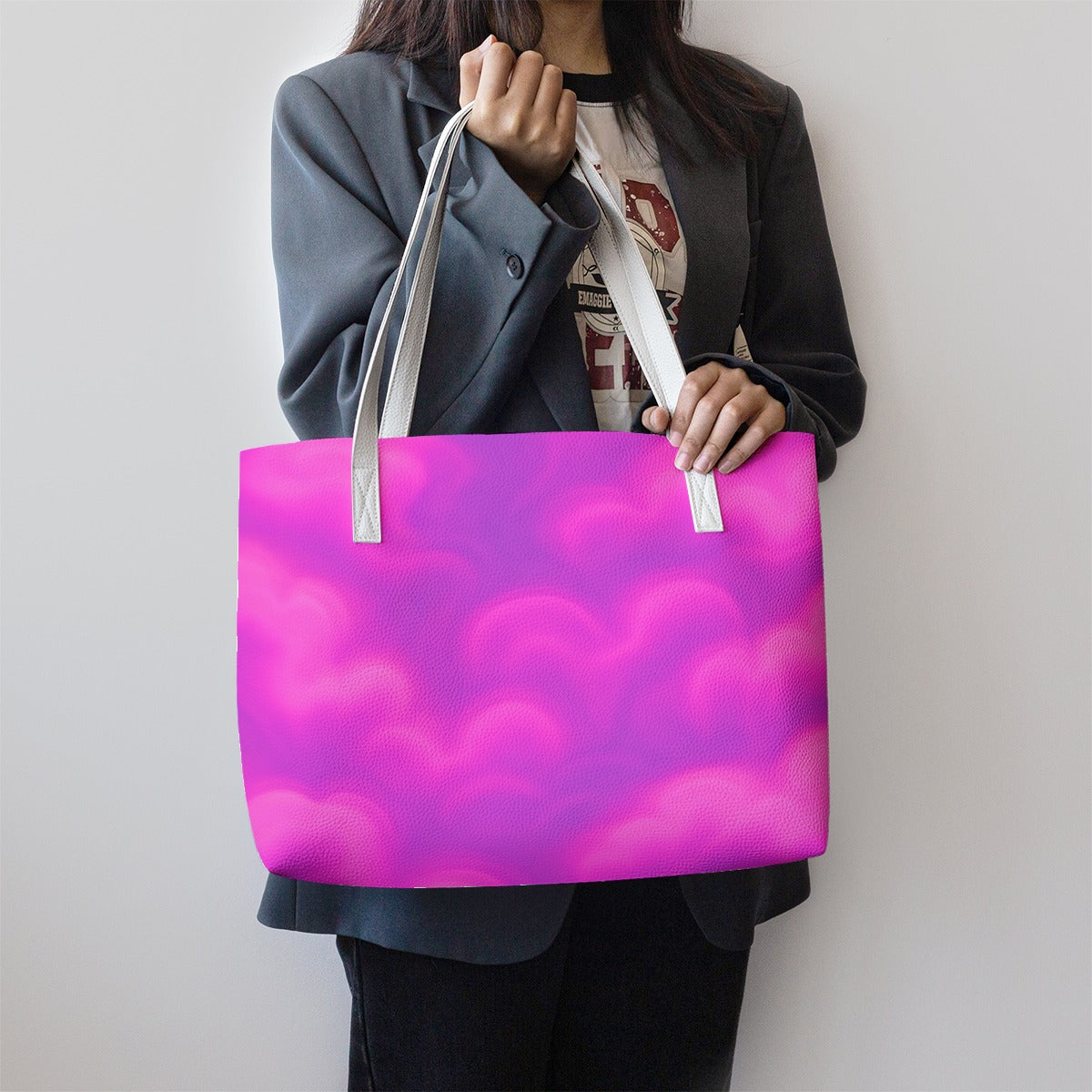 Unisex Stylish PU Leather Tote Bag