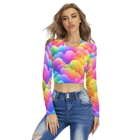 Women's Round Neck Crop Top T-Shirt