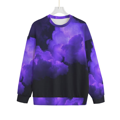 Unisex Drop-shoulder Knitted Fleece Sweater - view 1