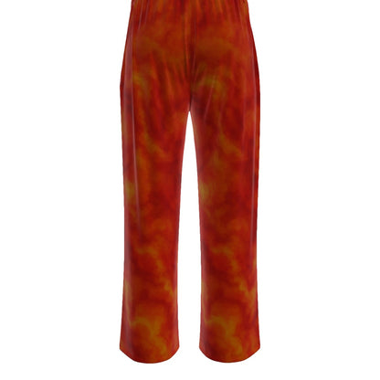 Unisex Knitted Fleece Wide Leg Pants