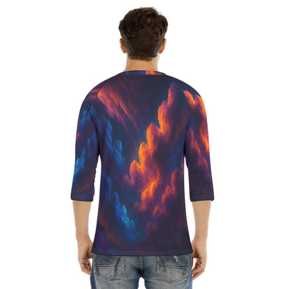 Men's Bracelet Sleeve T-shirt With Button Closure - view 4