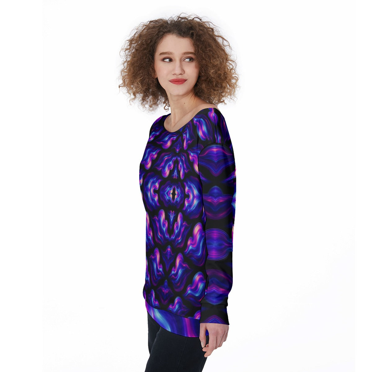 Women's Off-Shoulder Sweatshirt