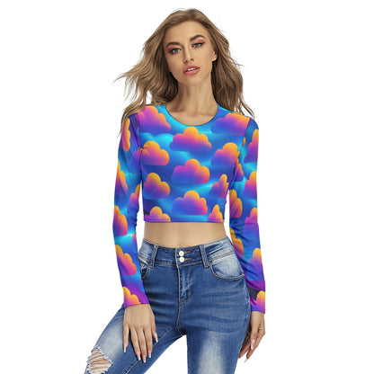 Women's Round Neck Crop Top T-Shirt