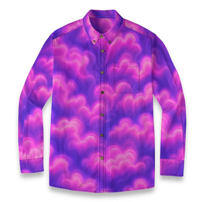 Men's Casual Lapel Long Sleeve Shirt|125GSM Cotton