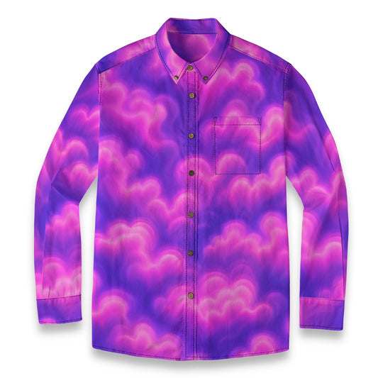 Men's Casual Lapel Long Sleeve Shirt|125GSM Cotton
