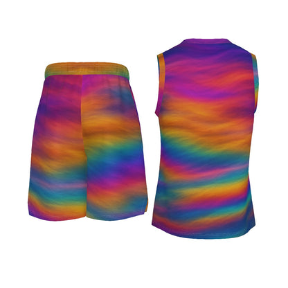 Men's V Neck Basketball Suit