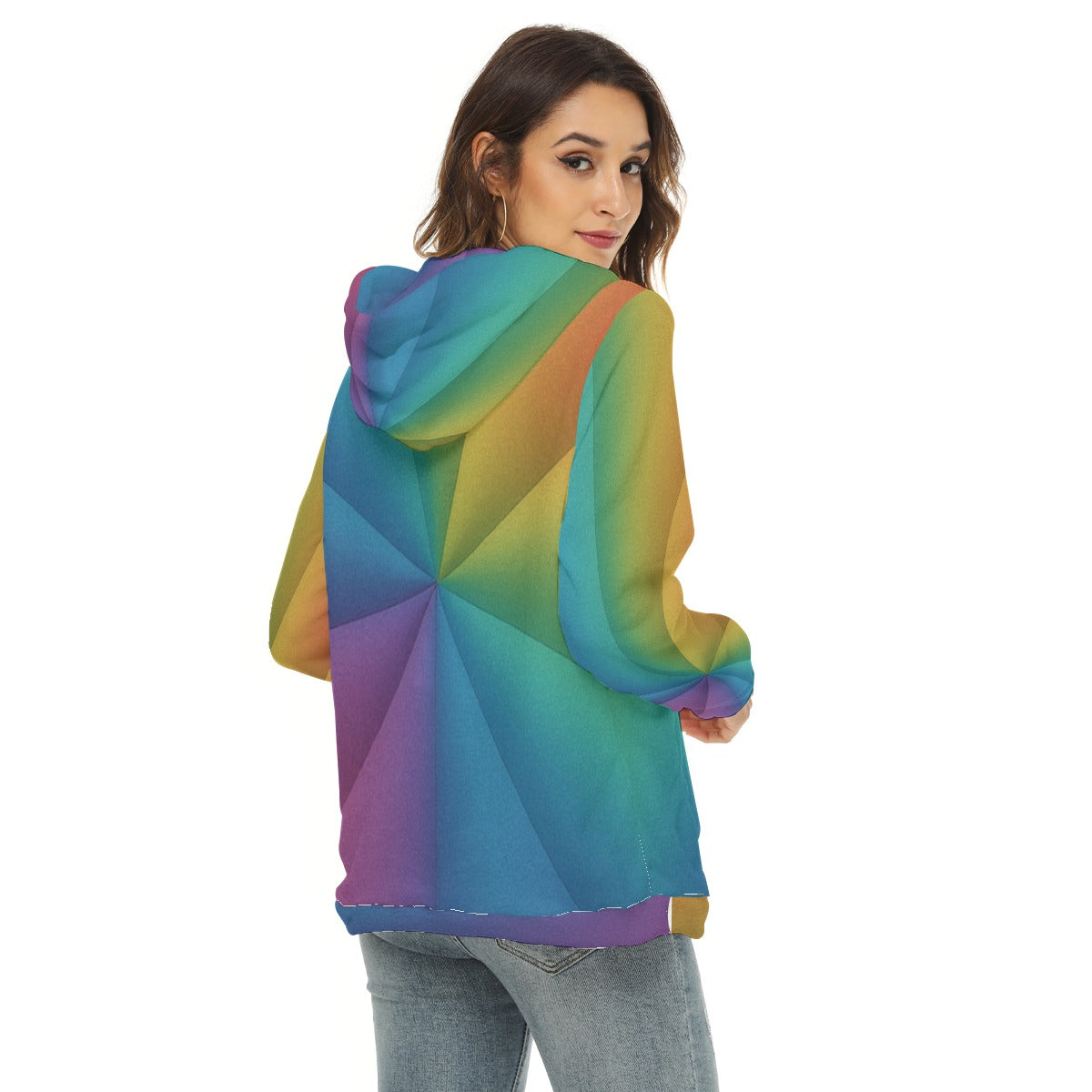 Women's Borg Fleece Hoodie With Half Zip