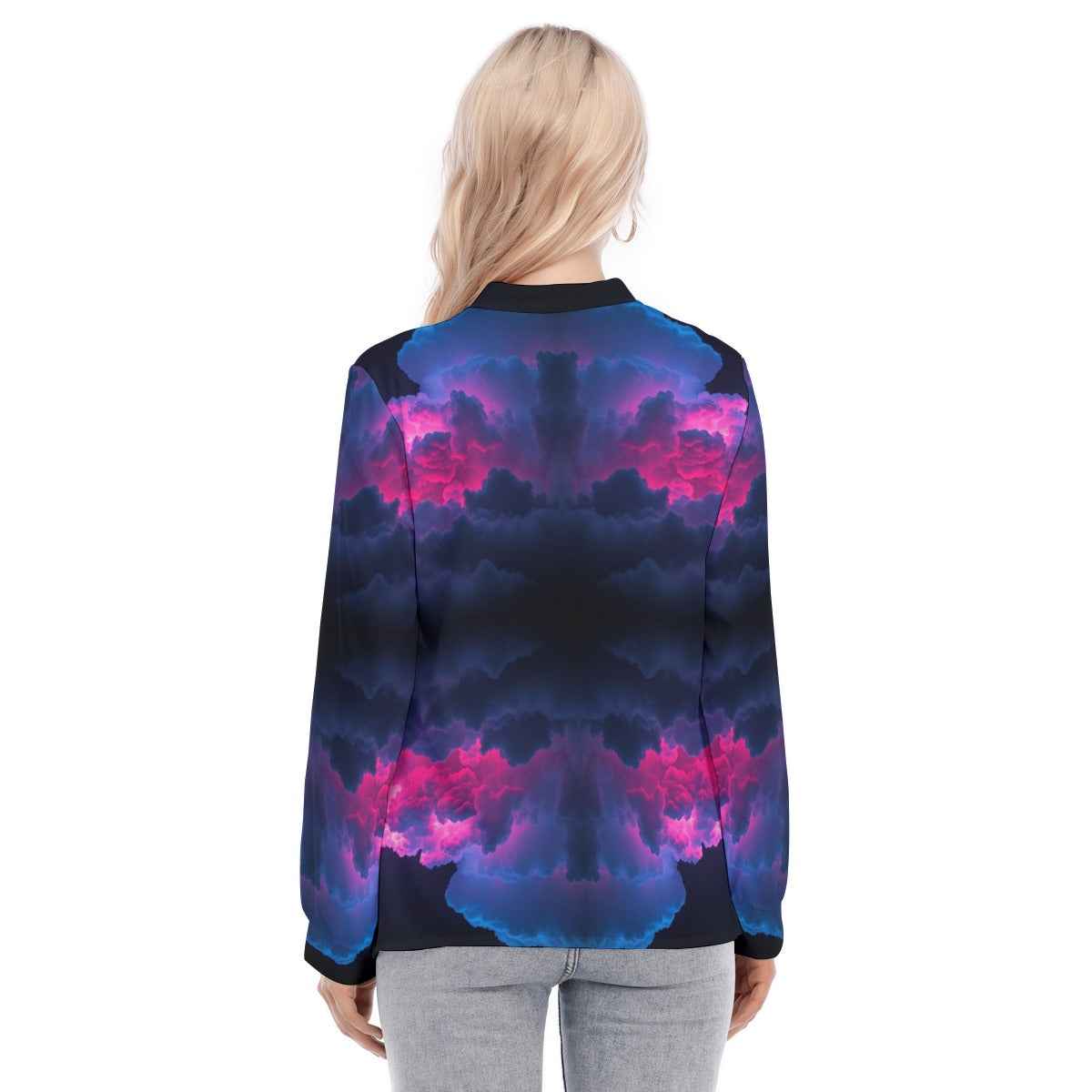 Women's Long Sleeve Blouse With Button Closure
