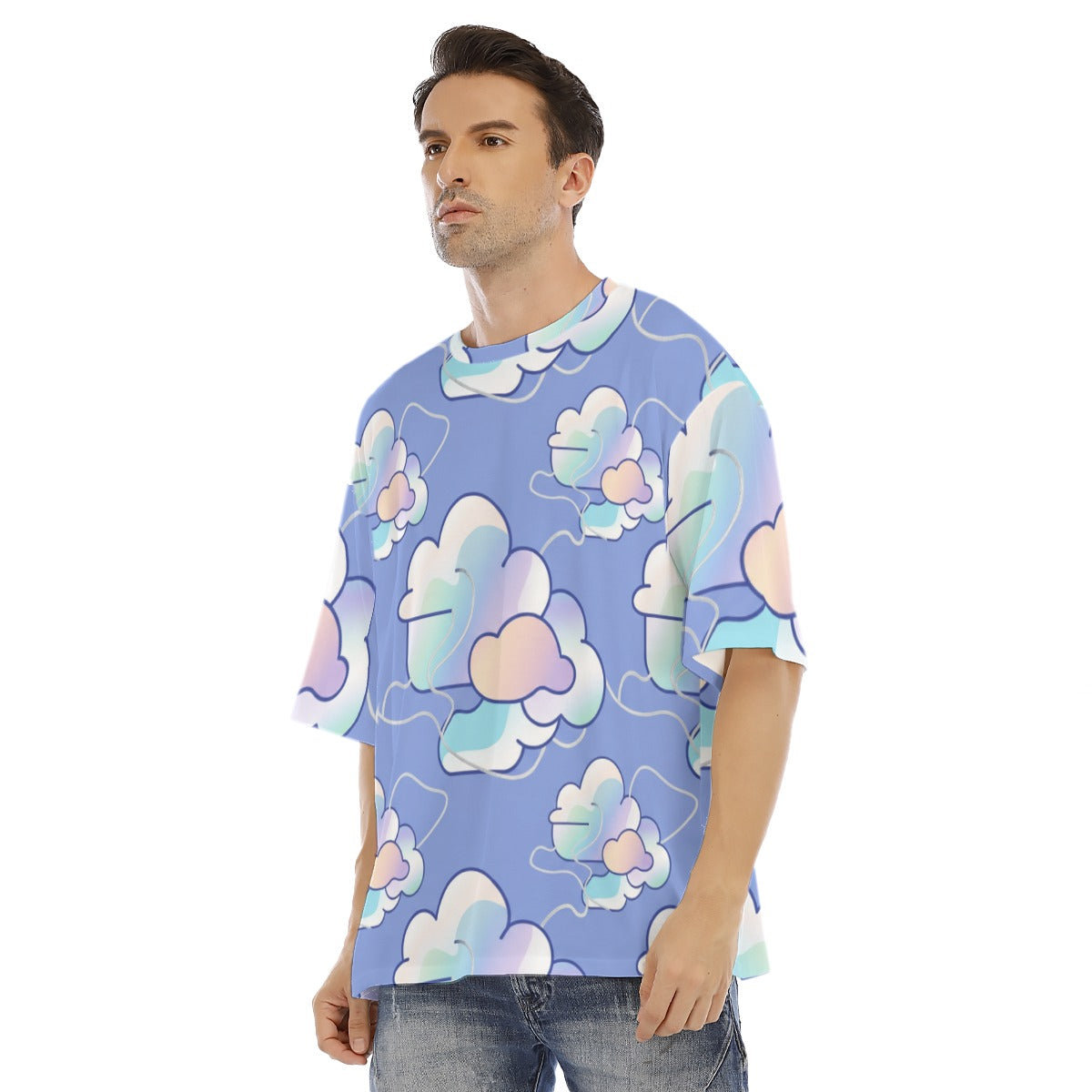 Men's Drop Shoulder T-shirt With Short Sleeve