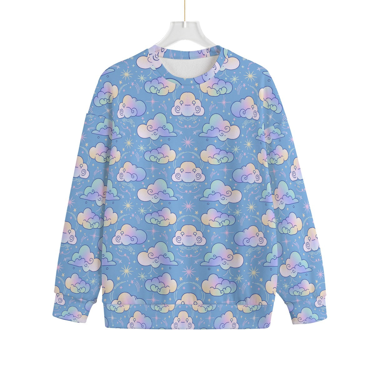 Unisex Drop-shoulder Knitted Fleece Sweater - view 1