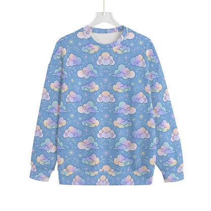 Unisex Drop-shoulder Knitted Fleece Sweater - view 1