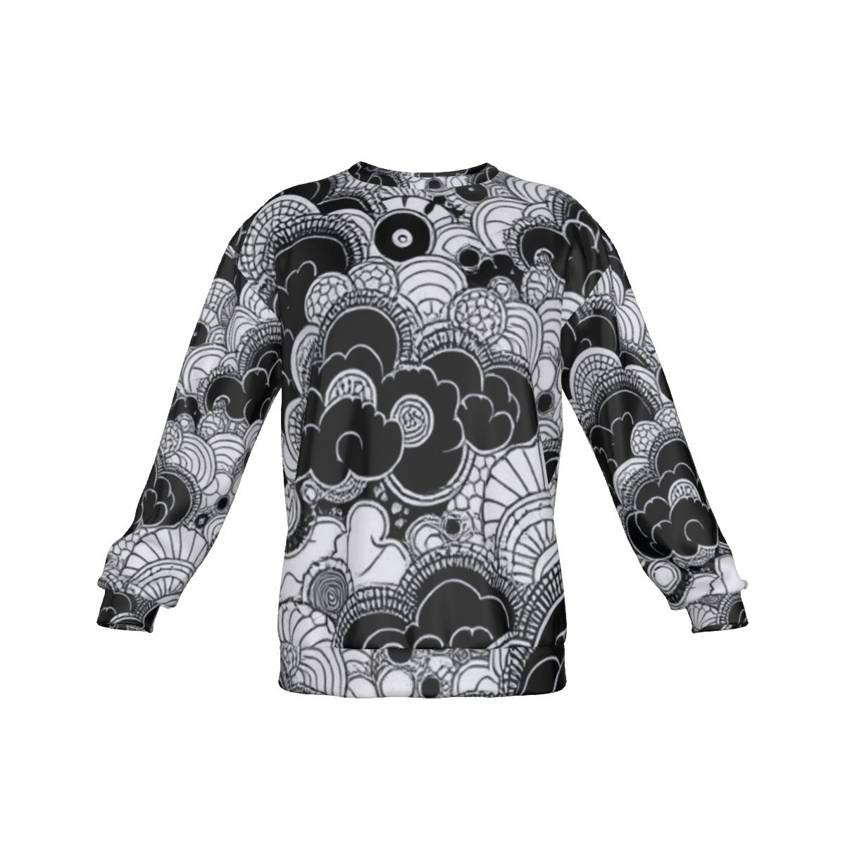 Men's Drop Shoulder Round Neck Long-Sleeved Sweatshirt
