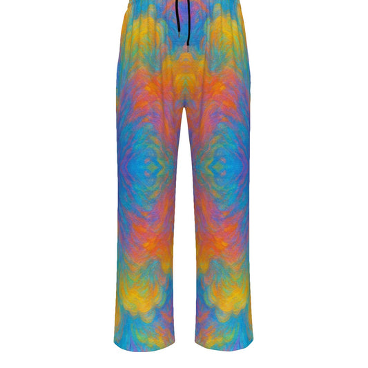 Unisex Knitted Fleece Wide Leg Pants