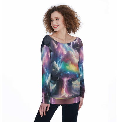 Women's Off-Shoulder Sweatshirt