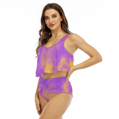 Women's Ruffled Vest Bikini Swimsuit