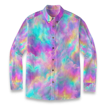 Men's Casual Lapel Long Sleeve Shirt|125GSM Cotton