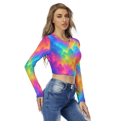 Women's Round Neck Crop Top T-Shirt