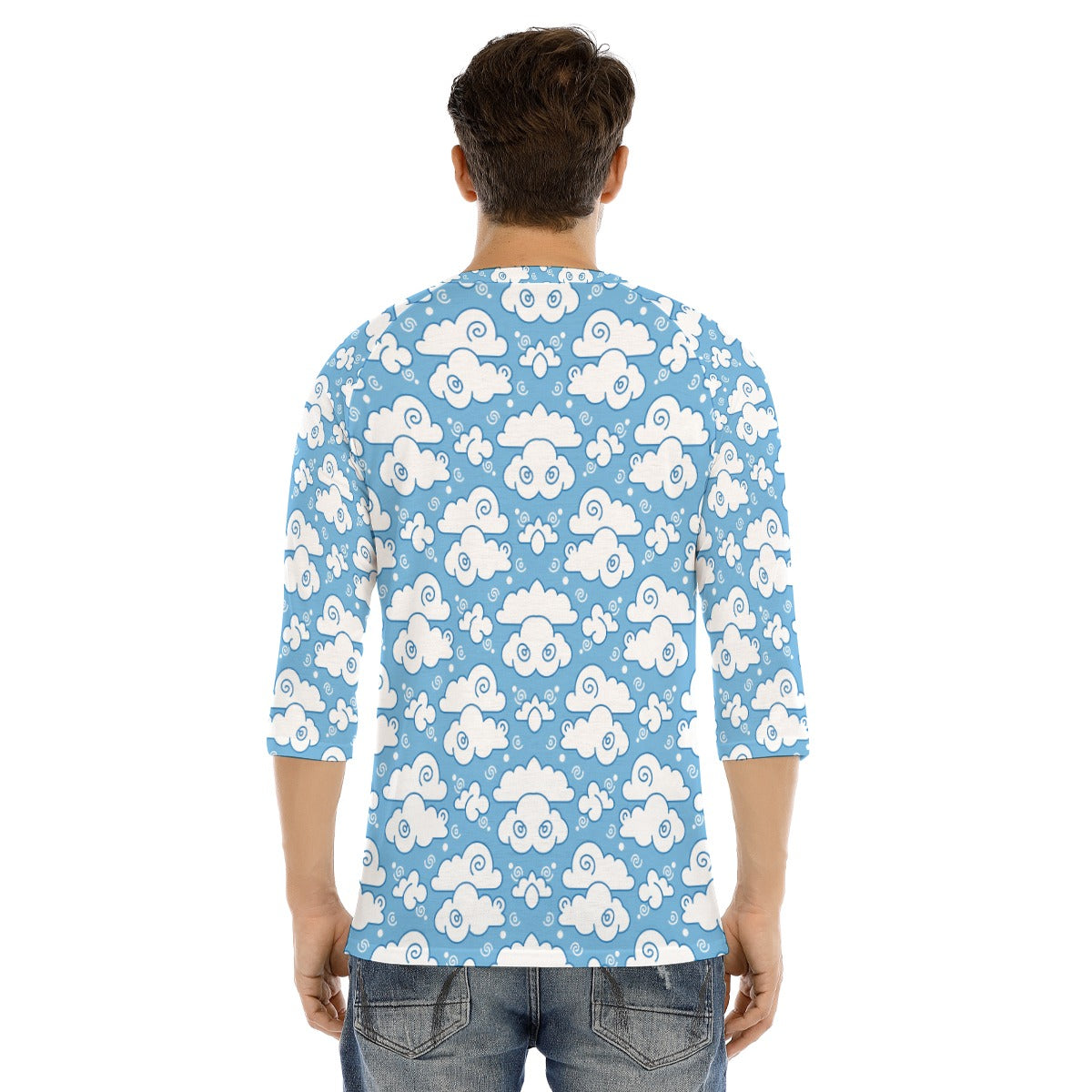 Men's Bracelet Sleeve T-shirt With Button Closure - view 4