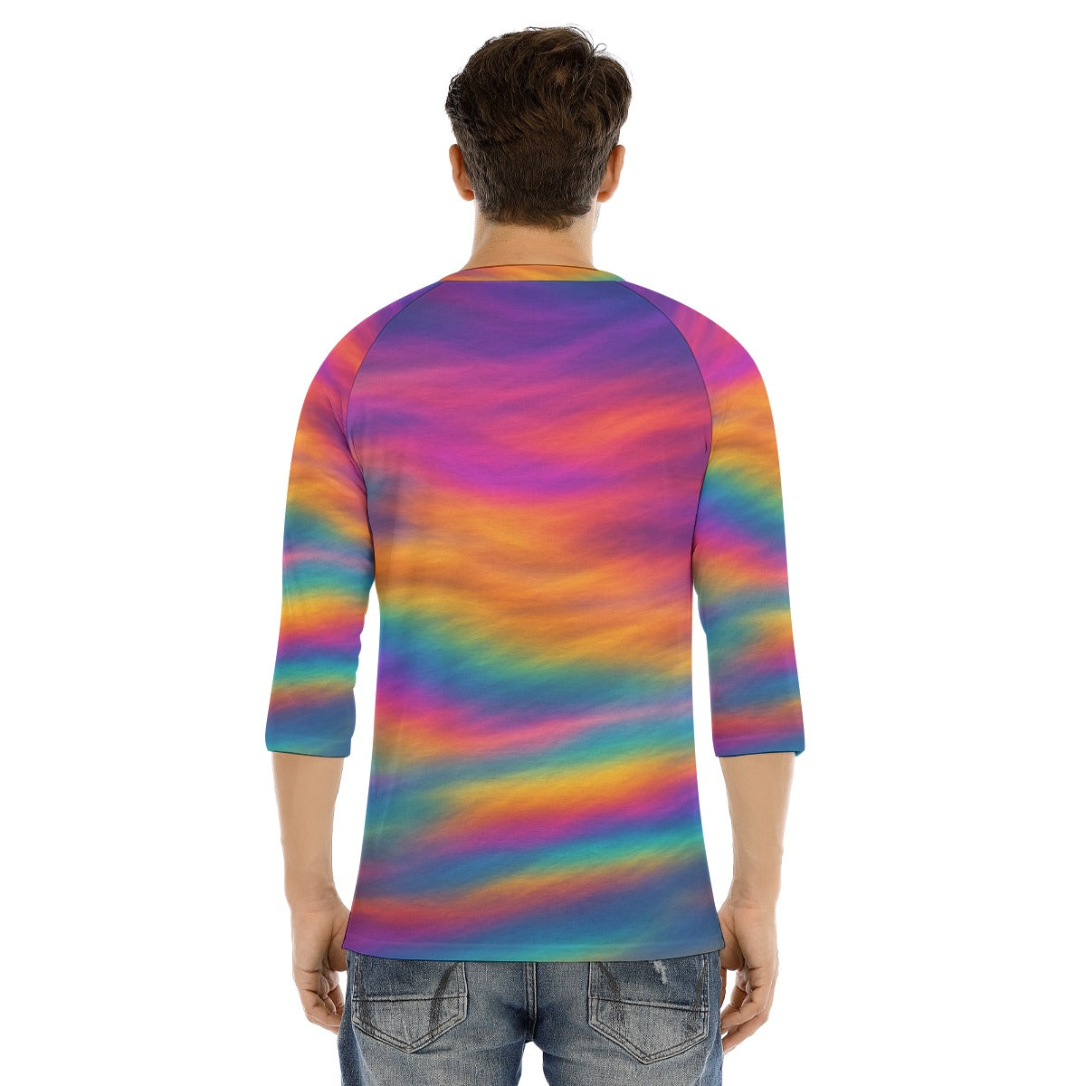 Men's Bracelet Sleeve T-shirt With Button Closure - view 4