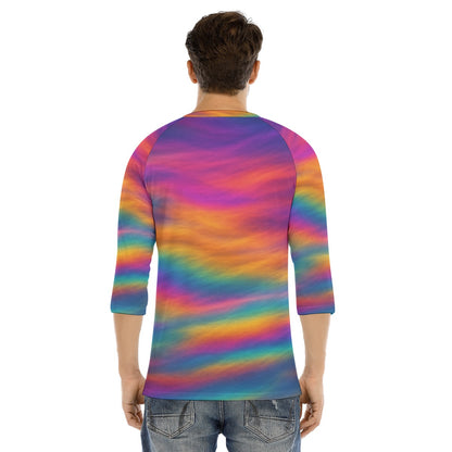 Men's Bracelet Sleeve T-shirt With Button Closure - view 4