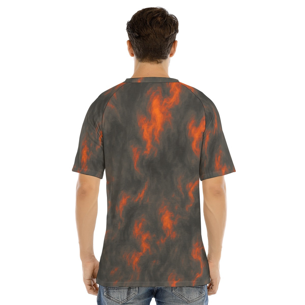 Men's Raglan Sleeve T-shirt With Button Closure