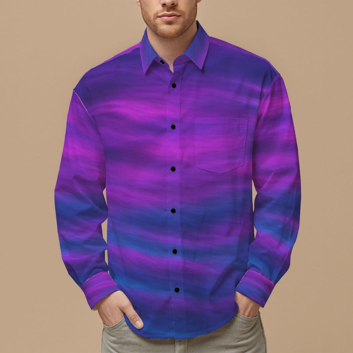 Men's Slim Fit Long Sleeve Shirt