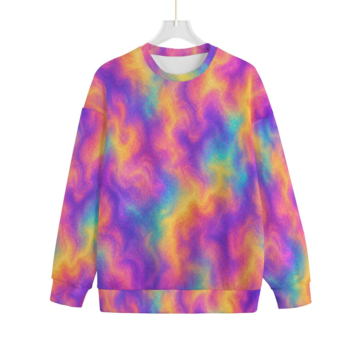 Unisex Drop-shoulder Knitted Fleece Sweater - view 1