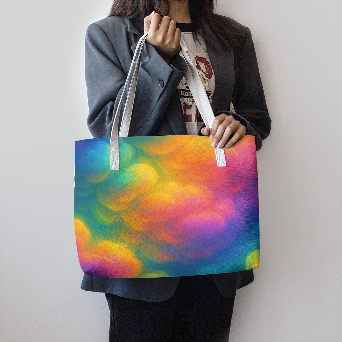 Unisex Stylish PU Leather Tote Bag