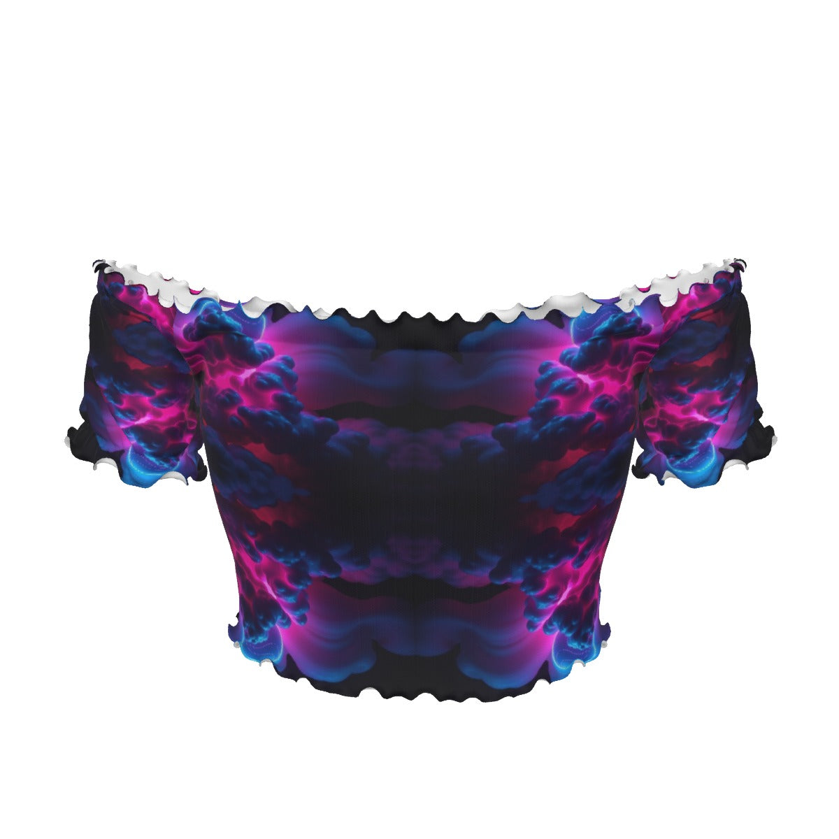 Women's One-shoulder Off-the-navel Short Sleeve T-shirt