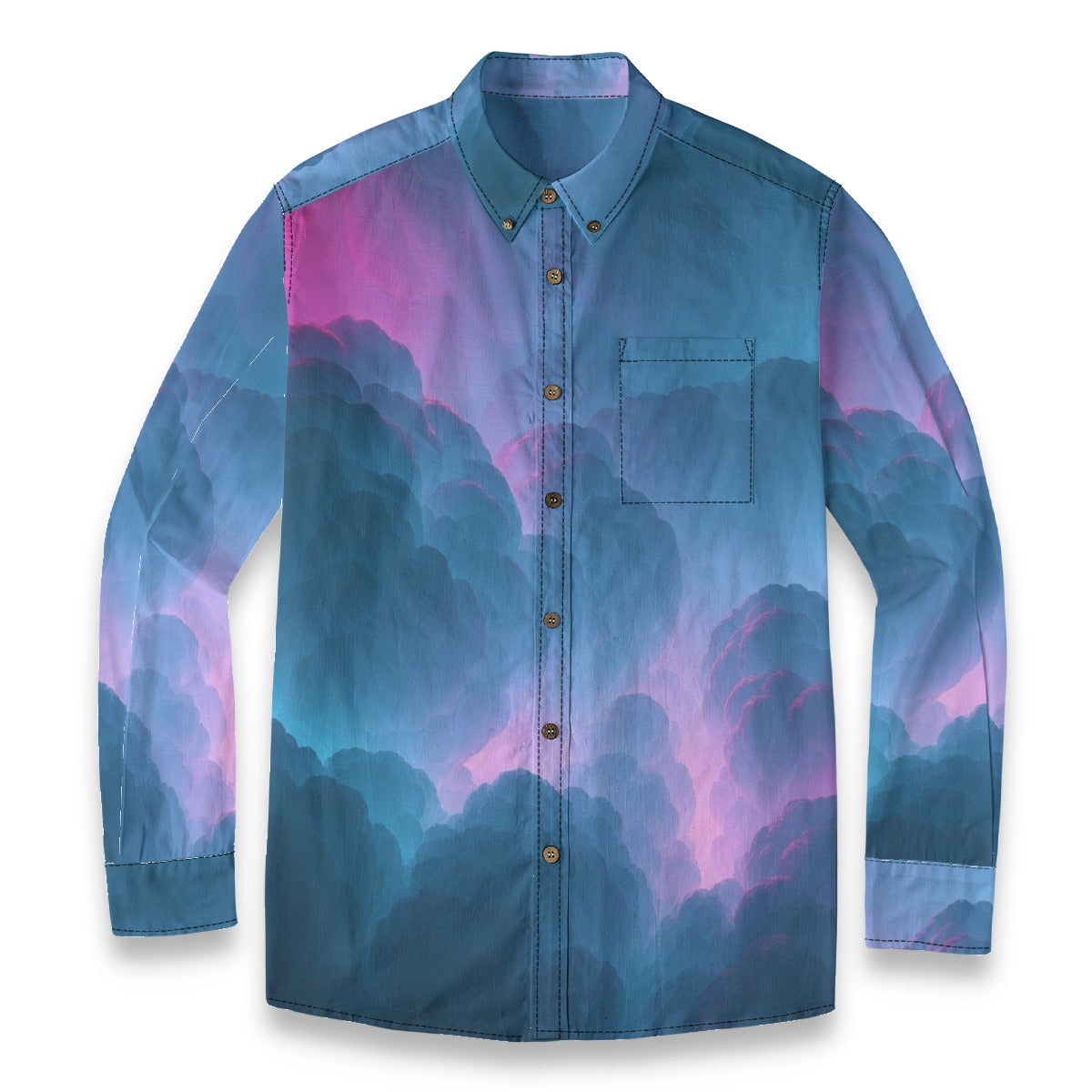 Men's Casual Lapel Long Sleeve Shirt|125GSM Cotton