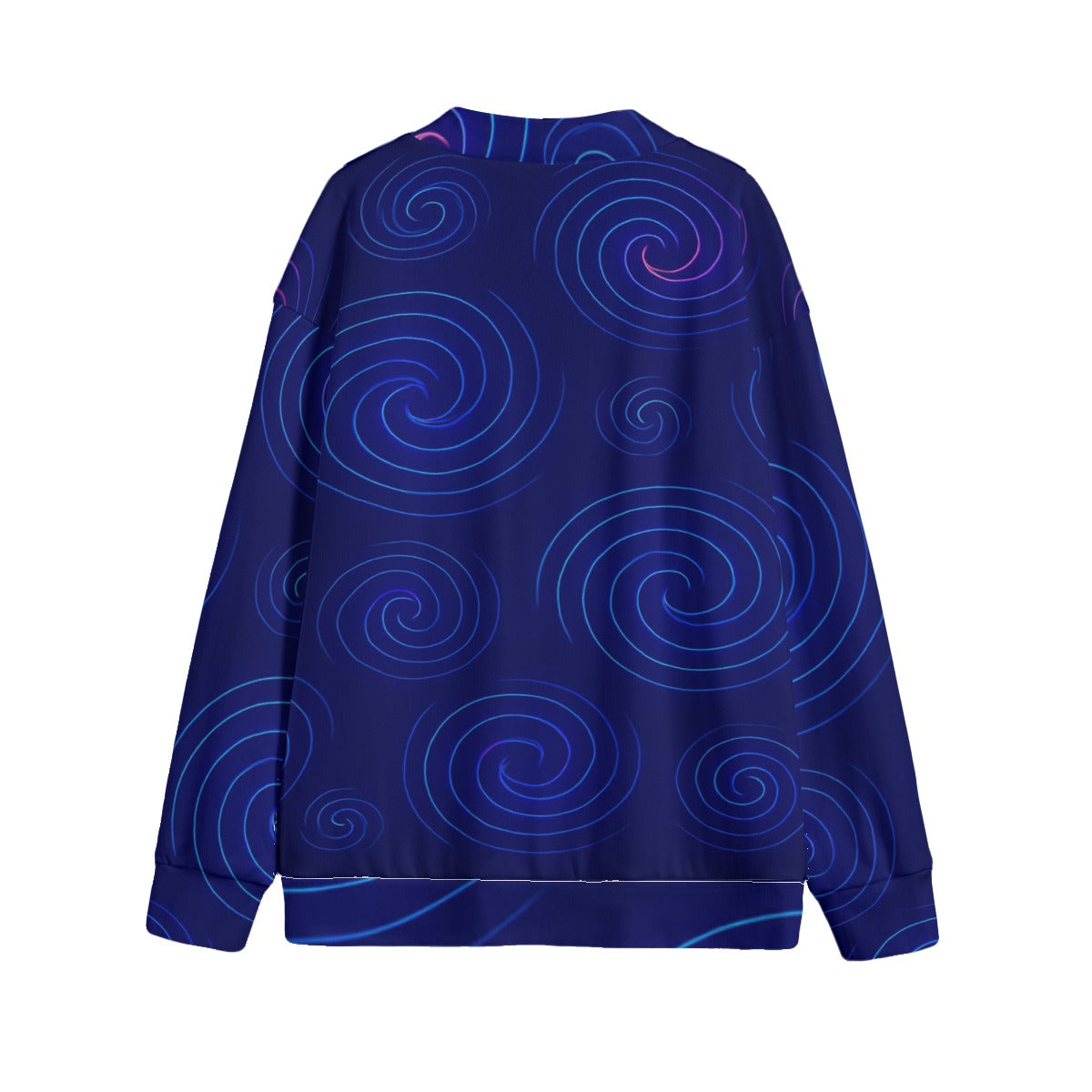 Unisex V-neck Knitted Fleece Cardigan With Button Closure