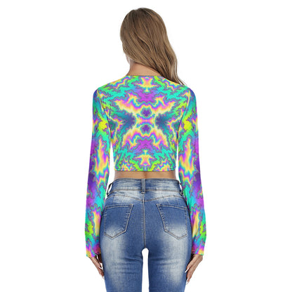 Women's Round Neck Crop Top T-Shirt