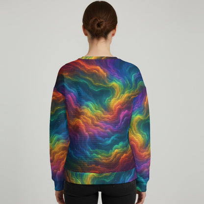 Women's Thick Waffle Knit Sweatshirt