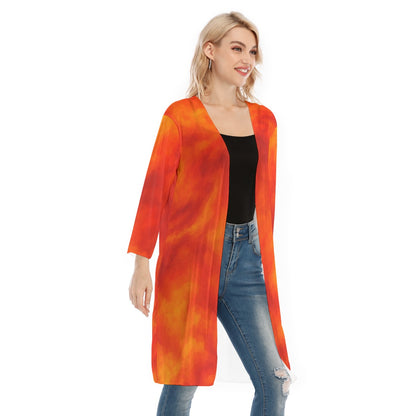 Women's V-neck Mesh Cardigan