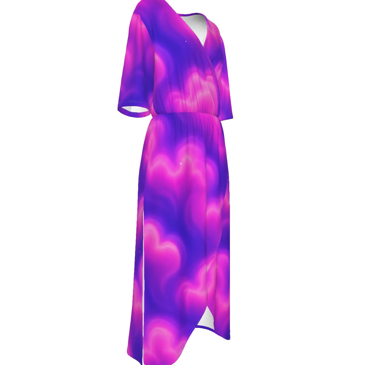 Women's Short Sleeve V-neck Dress